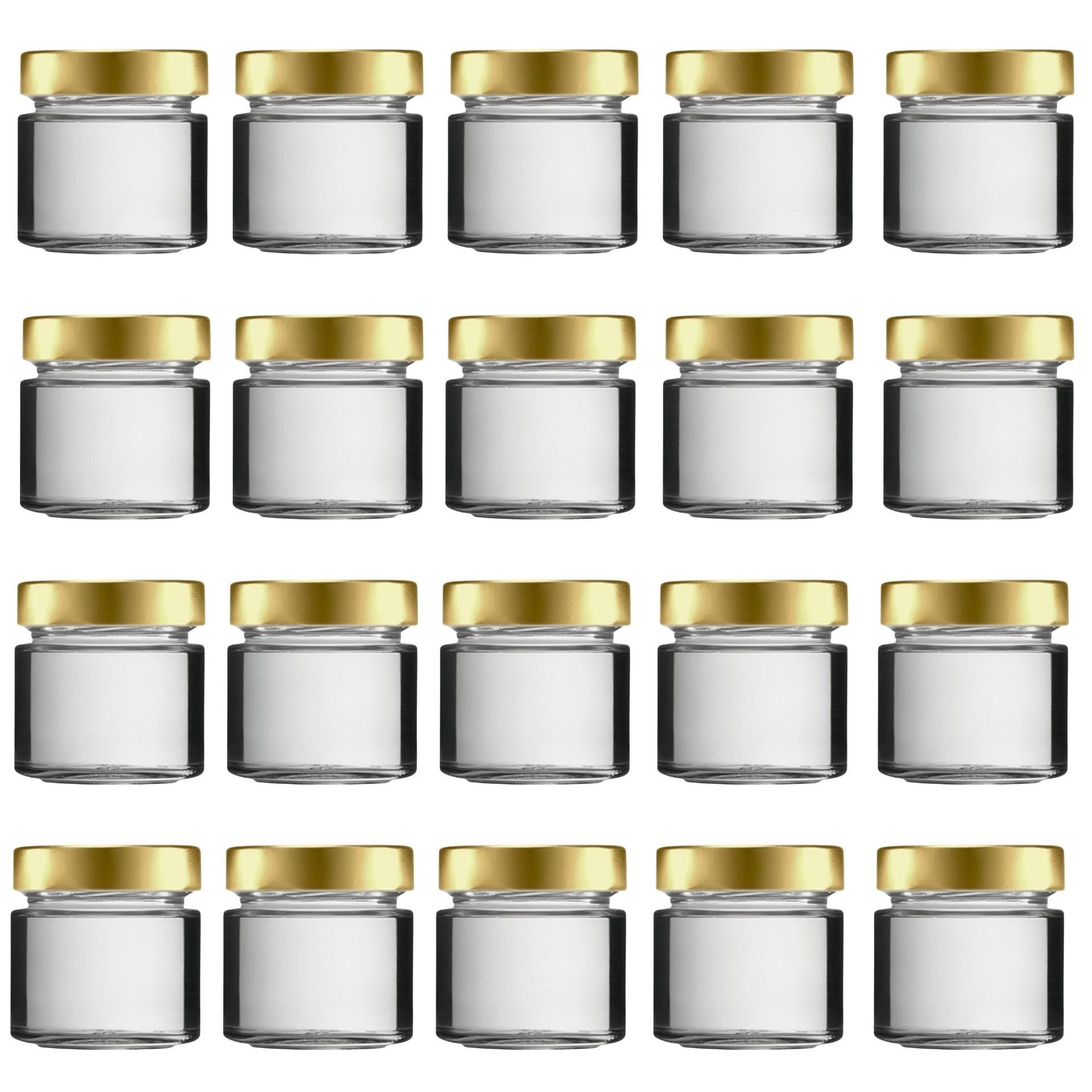 mikken Vorratsglas 20 Gewürzgläser 125ml Kräutergläser mit 24 Gewürzetiketten, (20er Set)