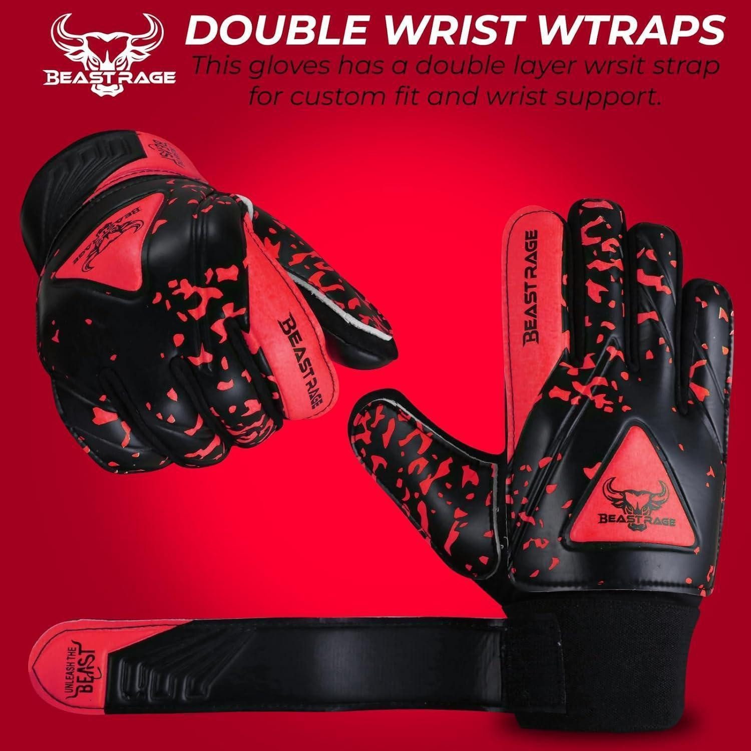 LuxusKollektion Torwarthandschuhe Torwarthandschuhe Kinder Jugend Grip Größe 8 (M L) Rot