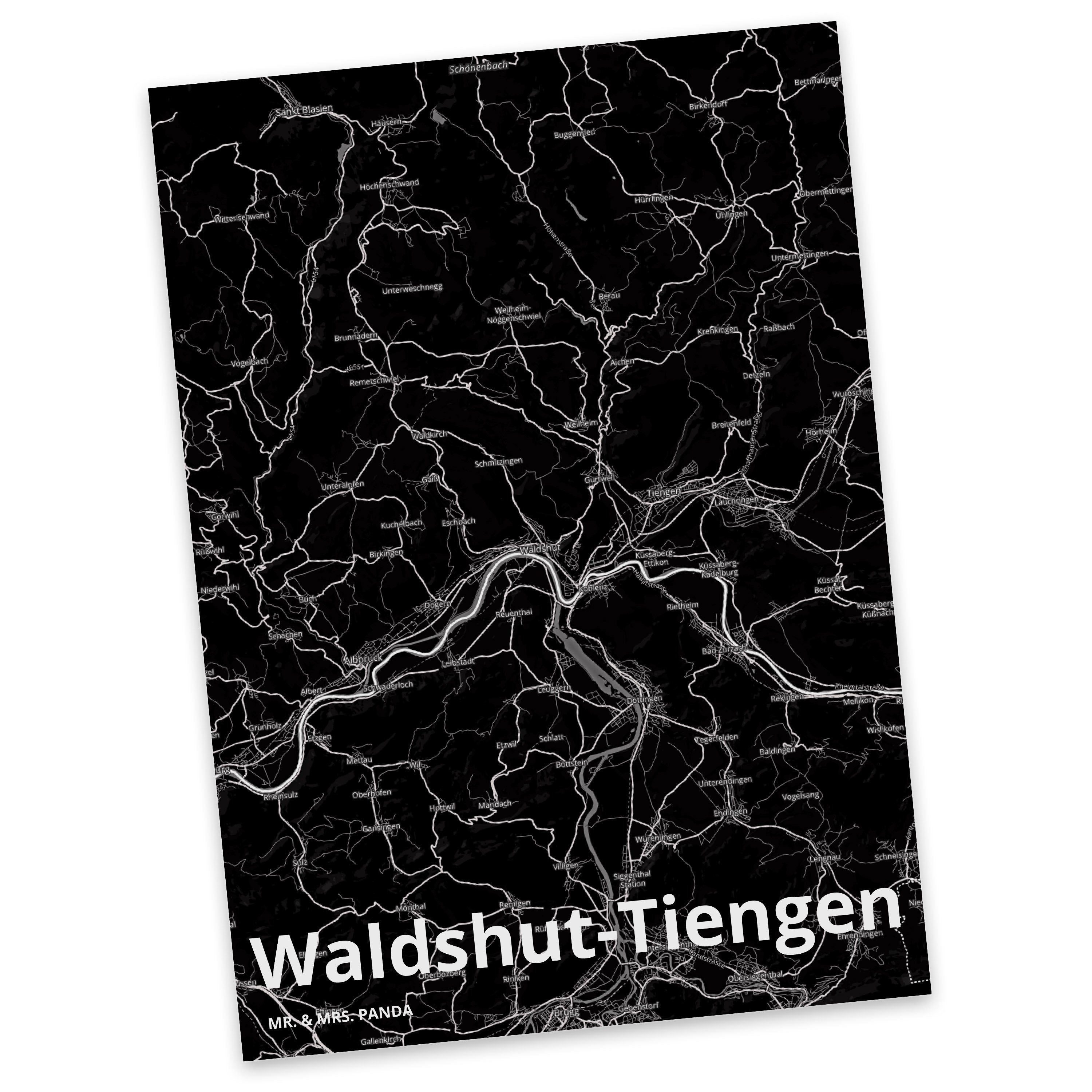 Mr. & Mrs. Panda Postkarte Waldshut-Tiengen - Geschenk, Stadt, Geburtstagskarte, Geschenkkarte