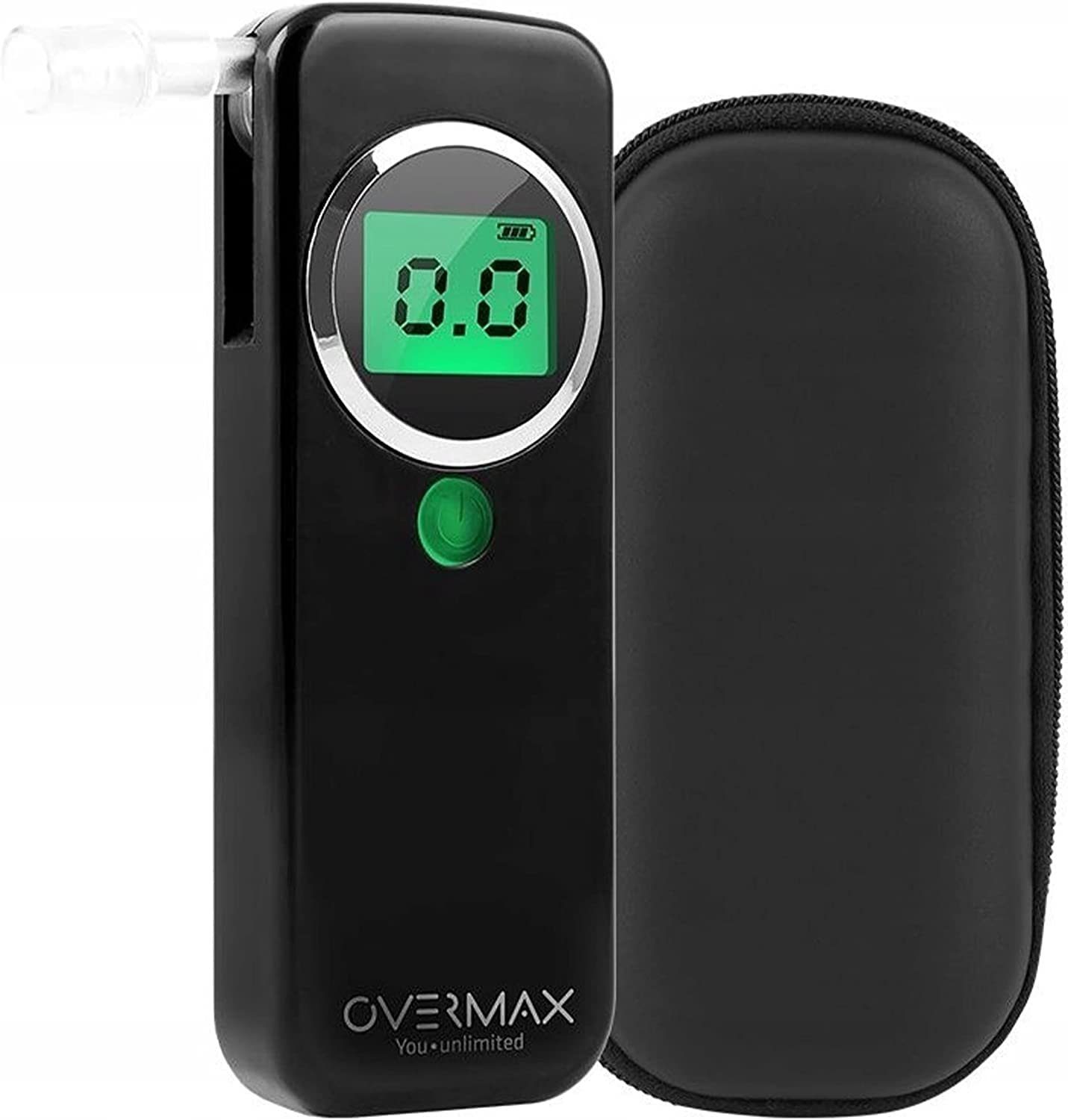 Overmax Alkohol-Teststreifen OV-AD-02, Kompakte Größe Beleuchtetes Display in 2 Farben