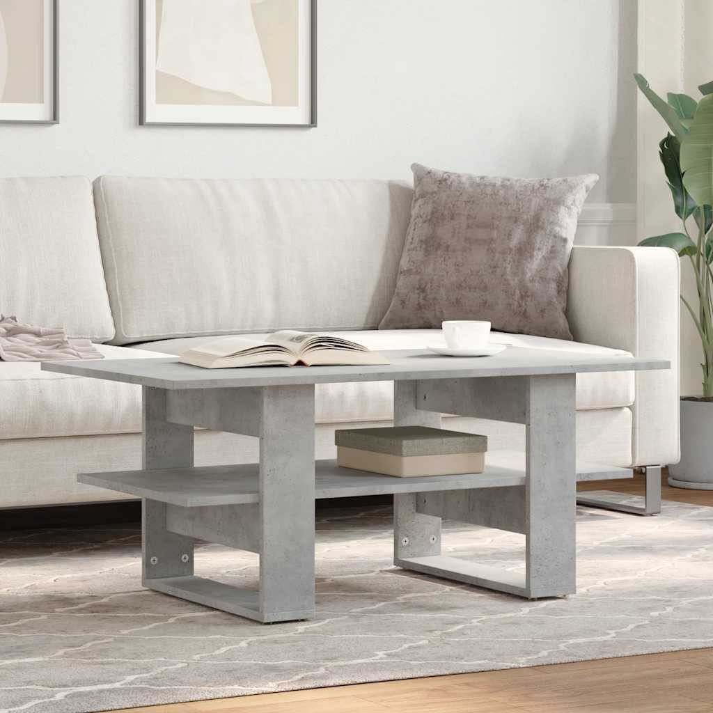 vidaXL Couchtisch Couchtisch Betongrau 102x55x42 cm Holzwerkstoff (1-St)