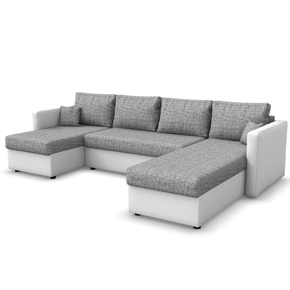 VitaliSpa® Wohnlandschaft, Grau/Weiß, 290 cm, mit günstig online kaufen