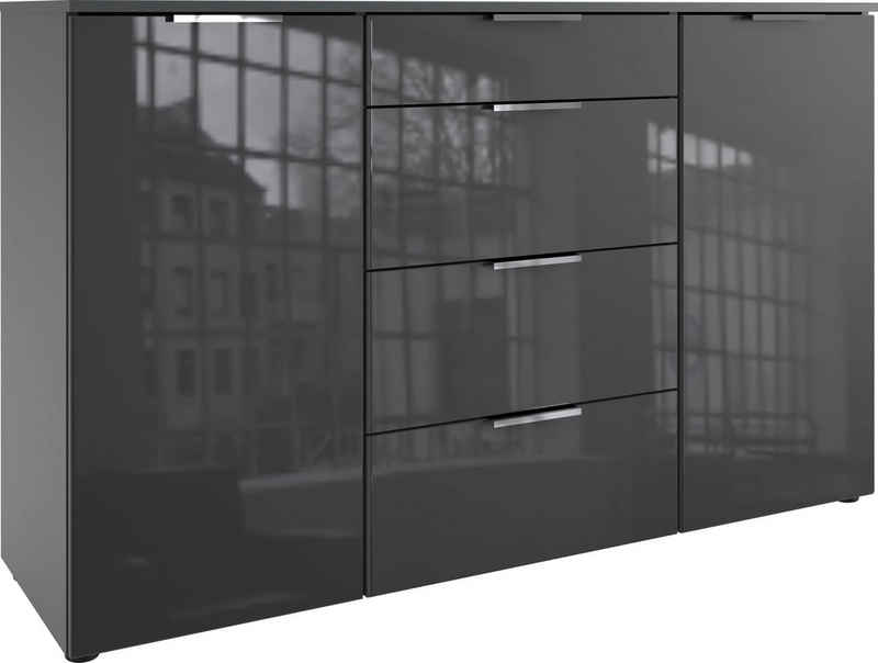 Wimex Kombikommode Level36 C by fresh to go, mit Glaselementen auf der Front, soft-close Funktion, 135cm breit