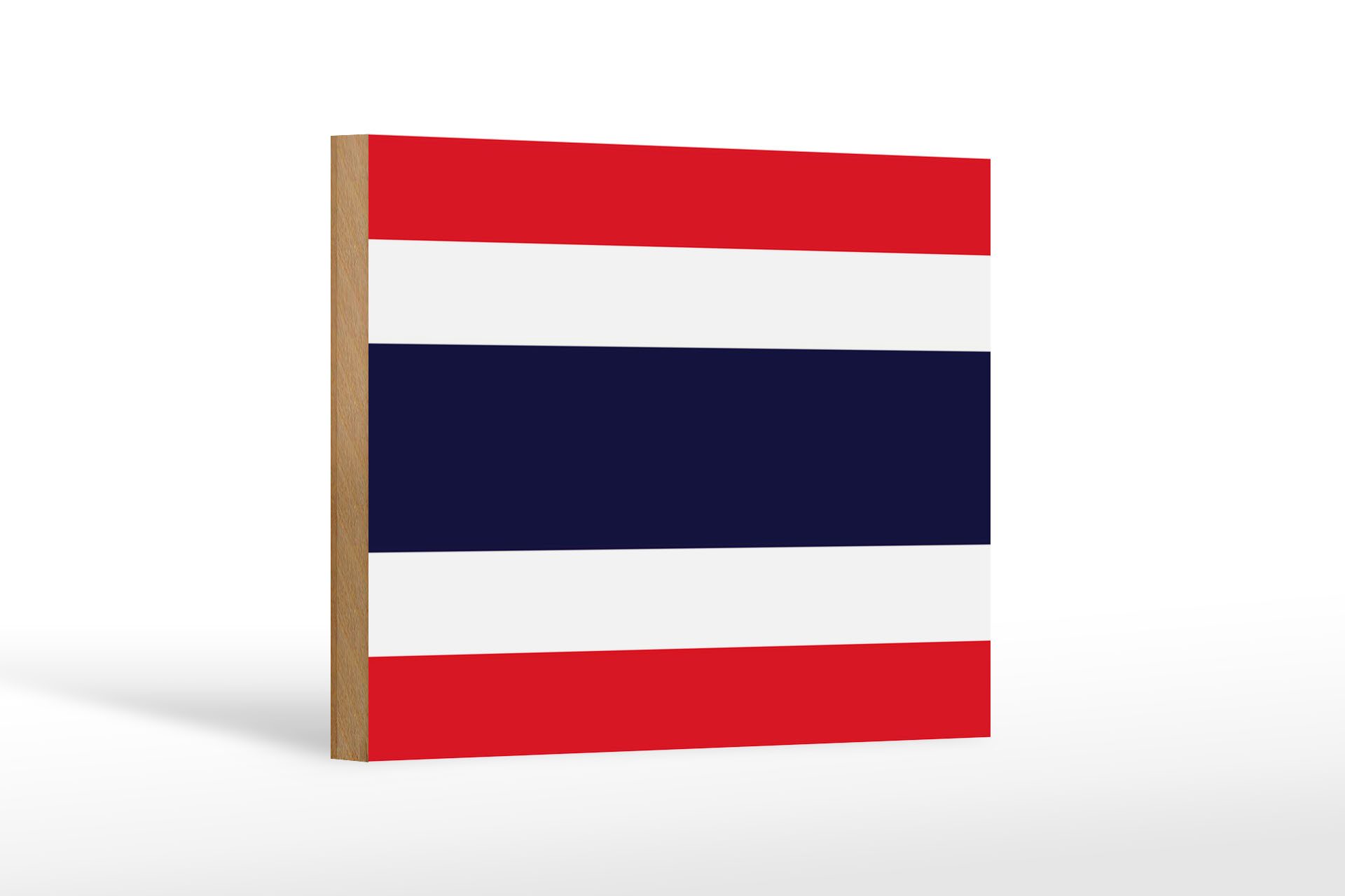 Femer GmbH Holzbild Flagge Thailands 18x12 cm Flag of Thailand, Flaggen (1 St), Glatte Holzfaserplatte (MDF), vorn beschichtet