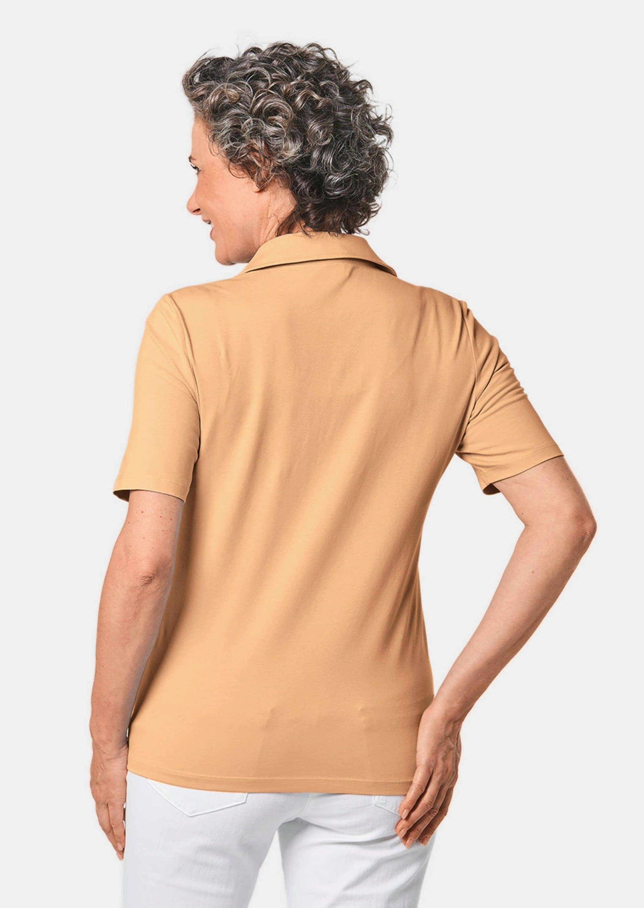 GOLDNER Poloshirt Kurzgröße: Stretchbequemes Poloshirt melba