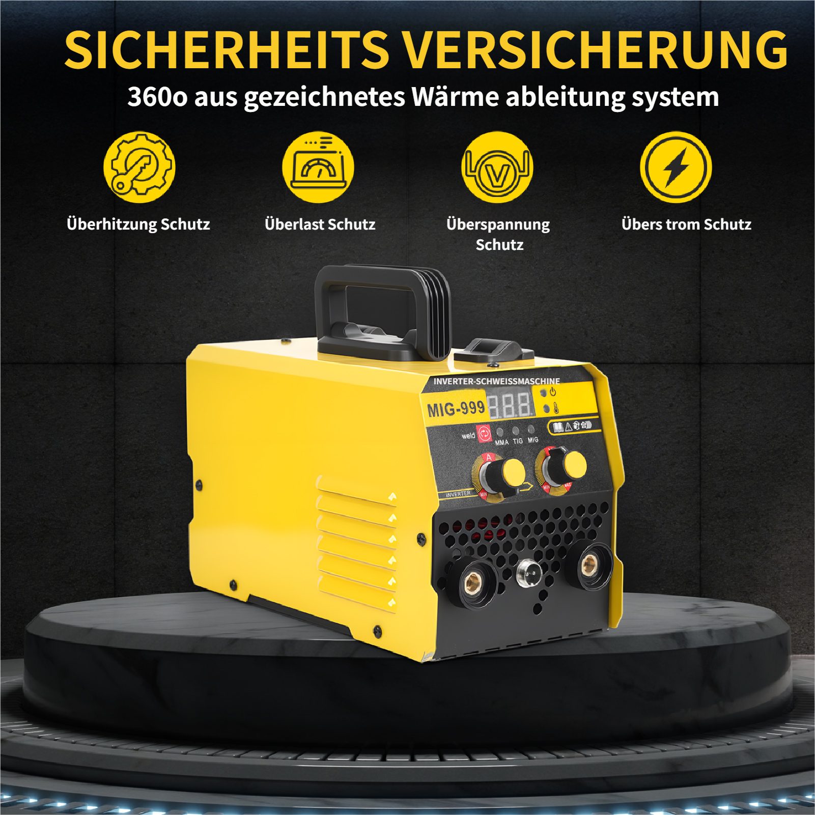 Rutaqian Elektroschweißgerät MIG Schweißgerät 150A, 3 in 1 MIG-Schweißer-Inverter, LED-Digitalanzeige MIG-Schweißer, tragbare gaslose Schweißgeräte