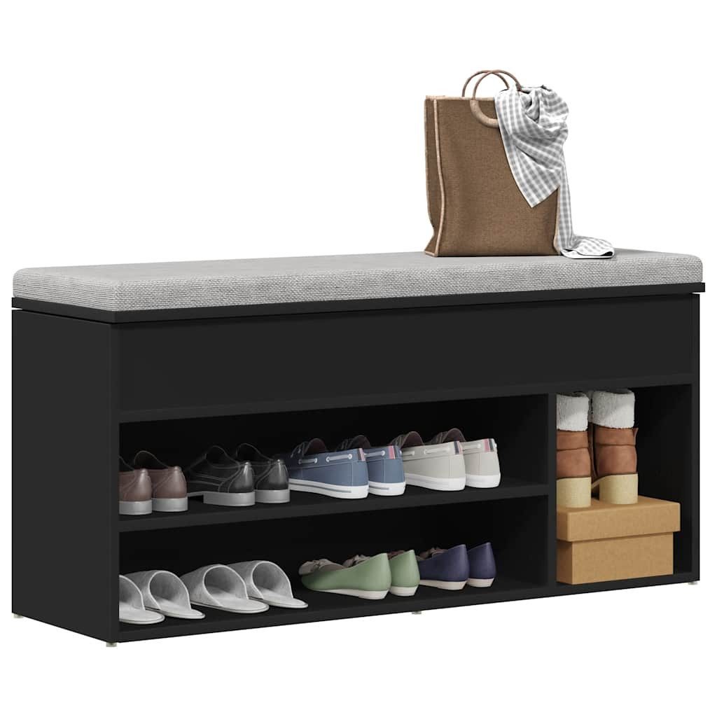 vidaXL Schuhregal Schuhbank Schwarz 102x30,5x45 cm günstig online kaufen