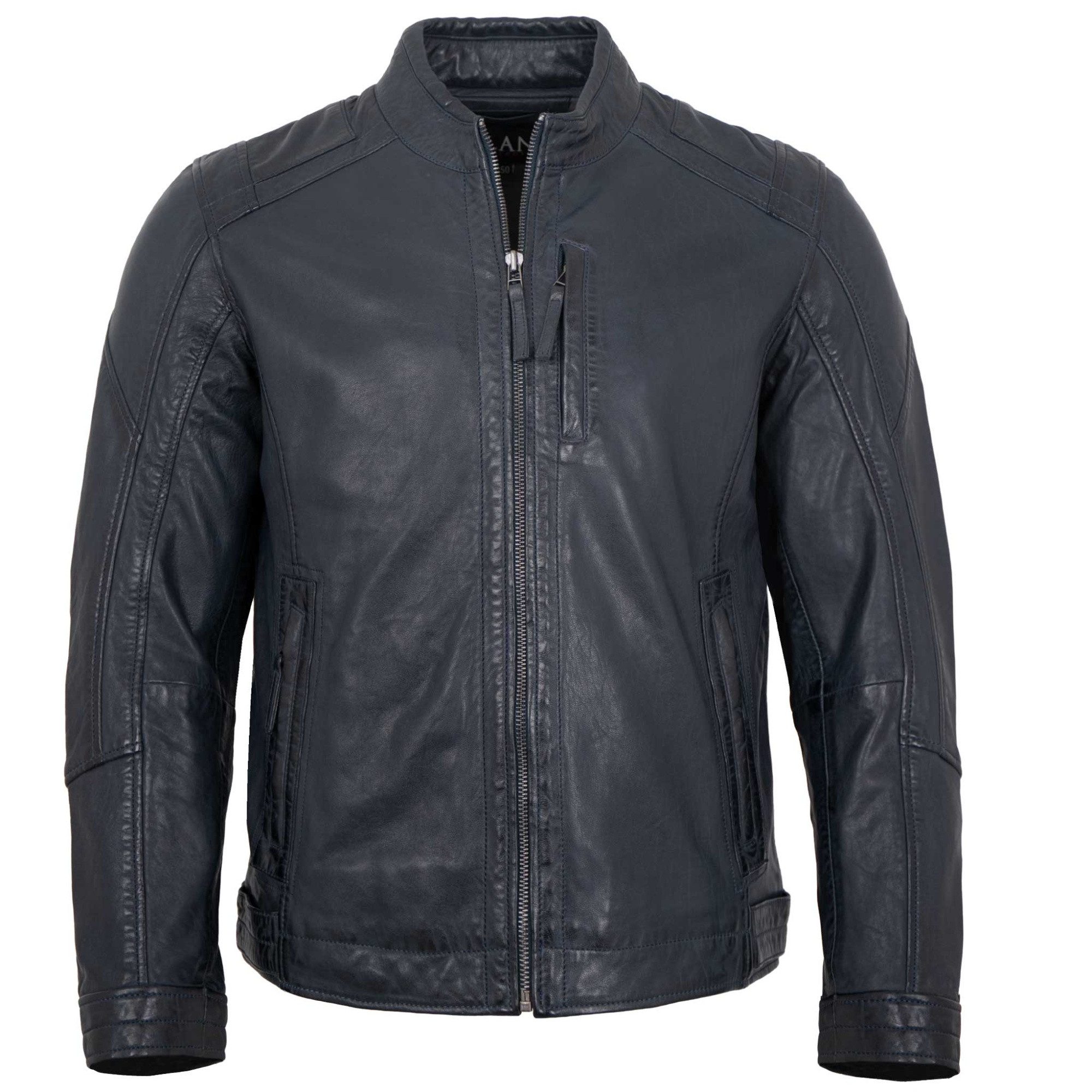 Jilani Lederjacke Eldor-2 Jilani - Herren Lederjacke Lammnappa navy