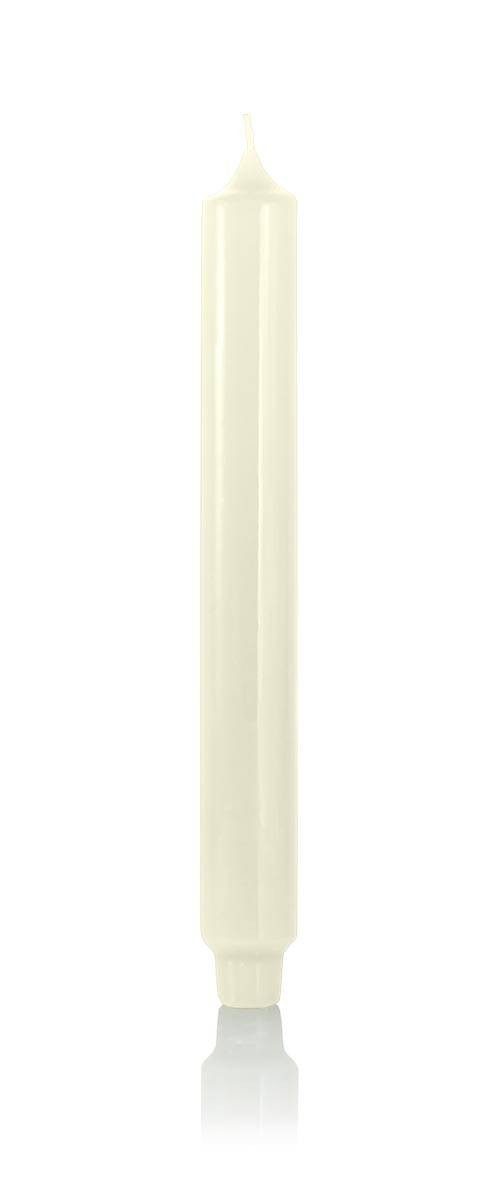 INNA-Glas Tafelkerze Lampion Kerze Arietta, Elfenbein, 24,9cm, Ø 2,8cm, 16h