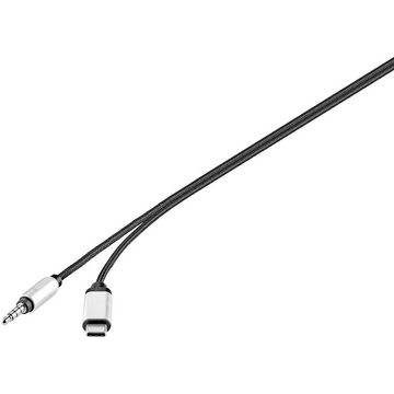 Renkforce USB-C™ auf 3.5 mm Klinke-Kabel Audio- & Video-Kabel, (1.20 cm), Aluminium-Stecker
