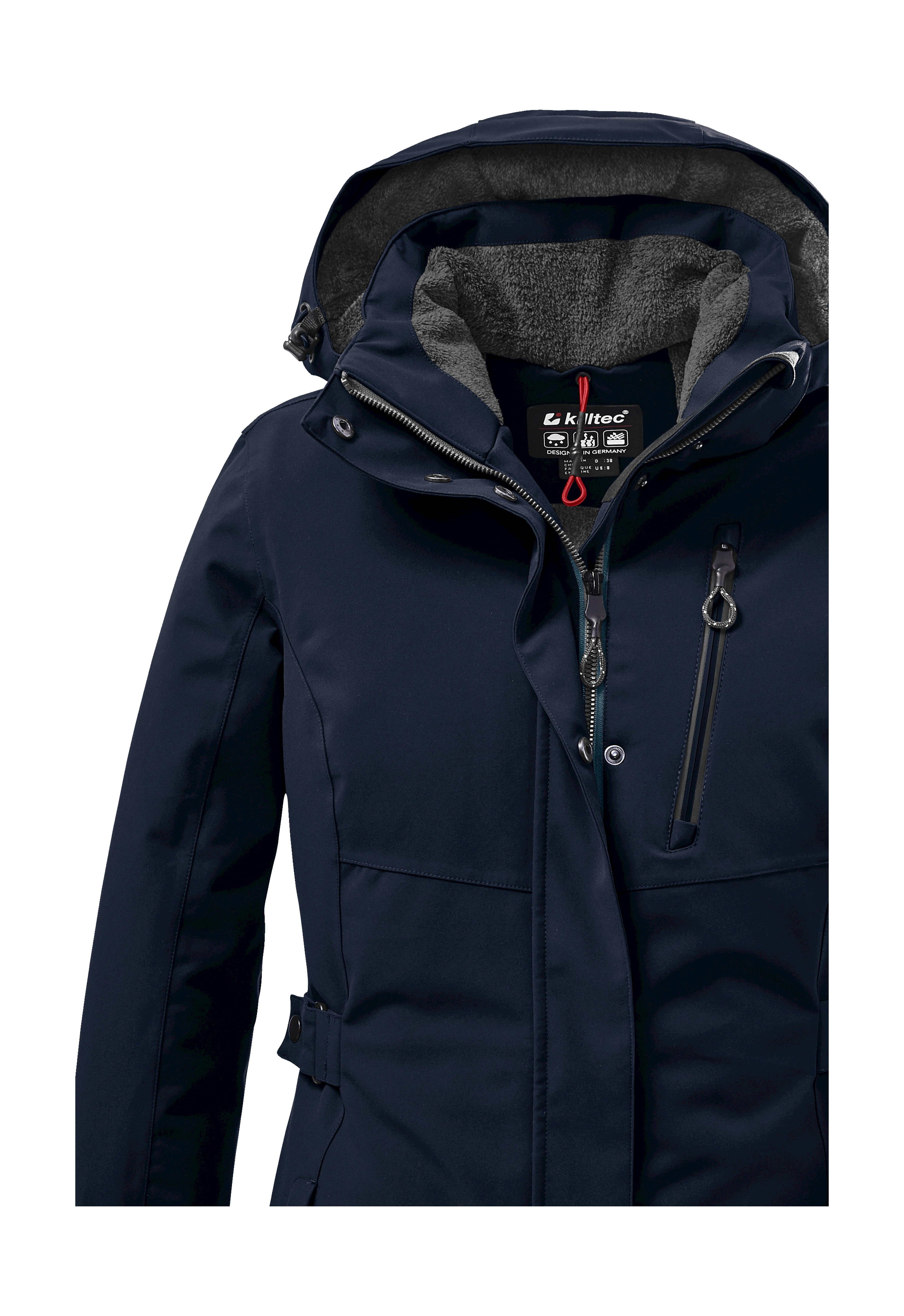 Killtec Parka KOW 165 WMN PRK Wasser- und winddichter Parka mit Teddyfleece und abnehmbarer Kapuze
