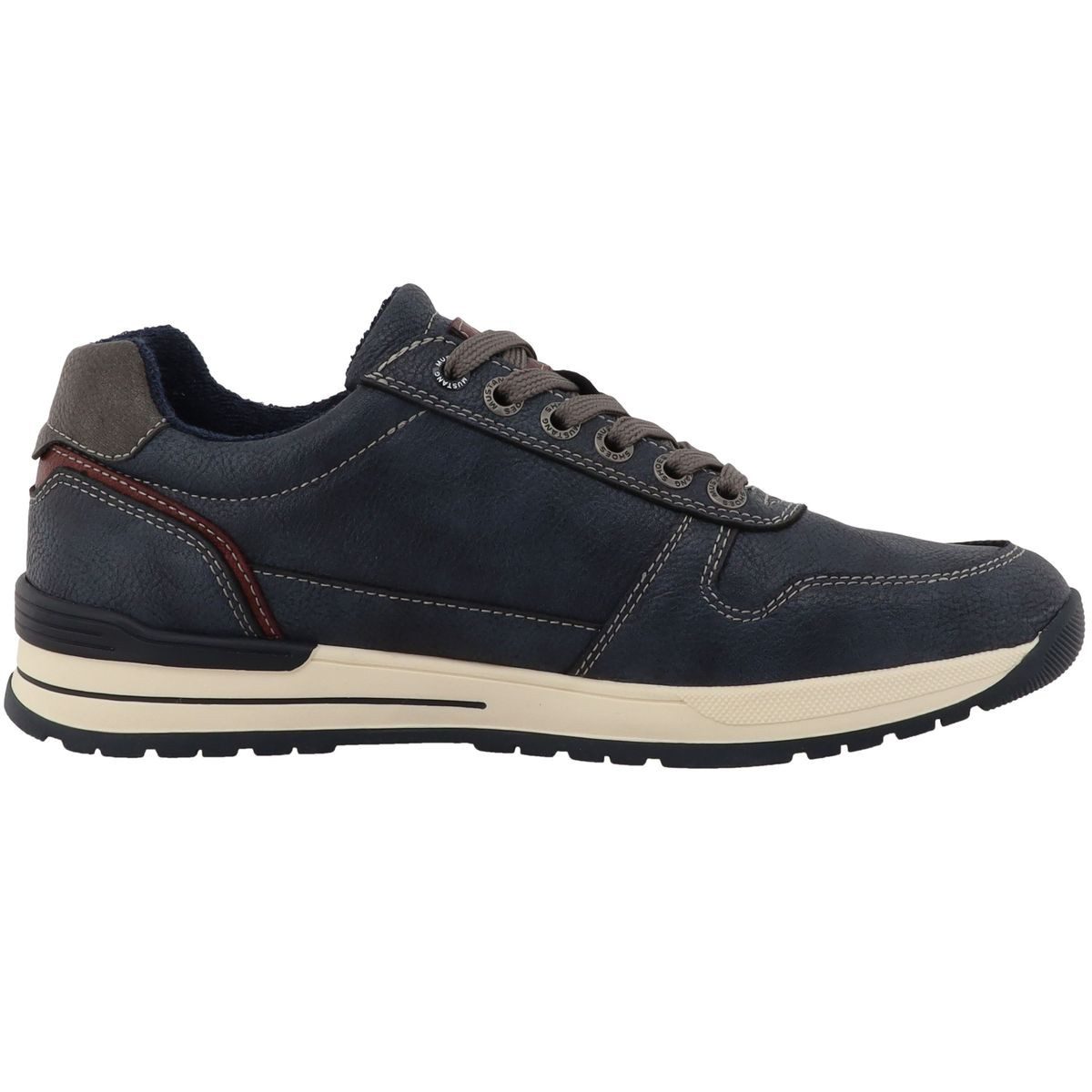 Mustang Shoes 26M0281006-navy Schnürschuh Moderner Schnürschuh mit praktischem Reißverschluss