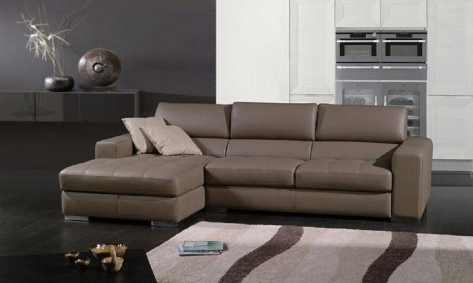 JVmoebel Ecksofa Eckcouch Eckge L Form Sofa Ecksofa Polster Couch Wohnlandschaft, Made in Europe Braun | Ecksofas
