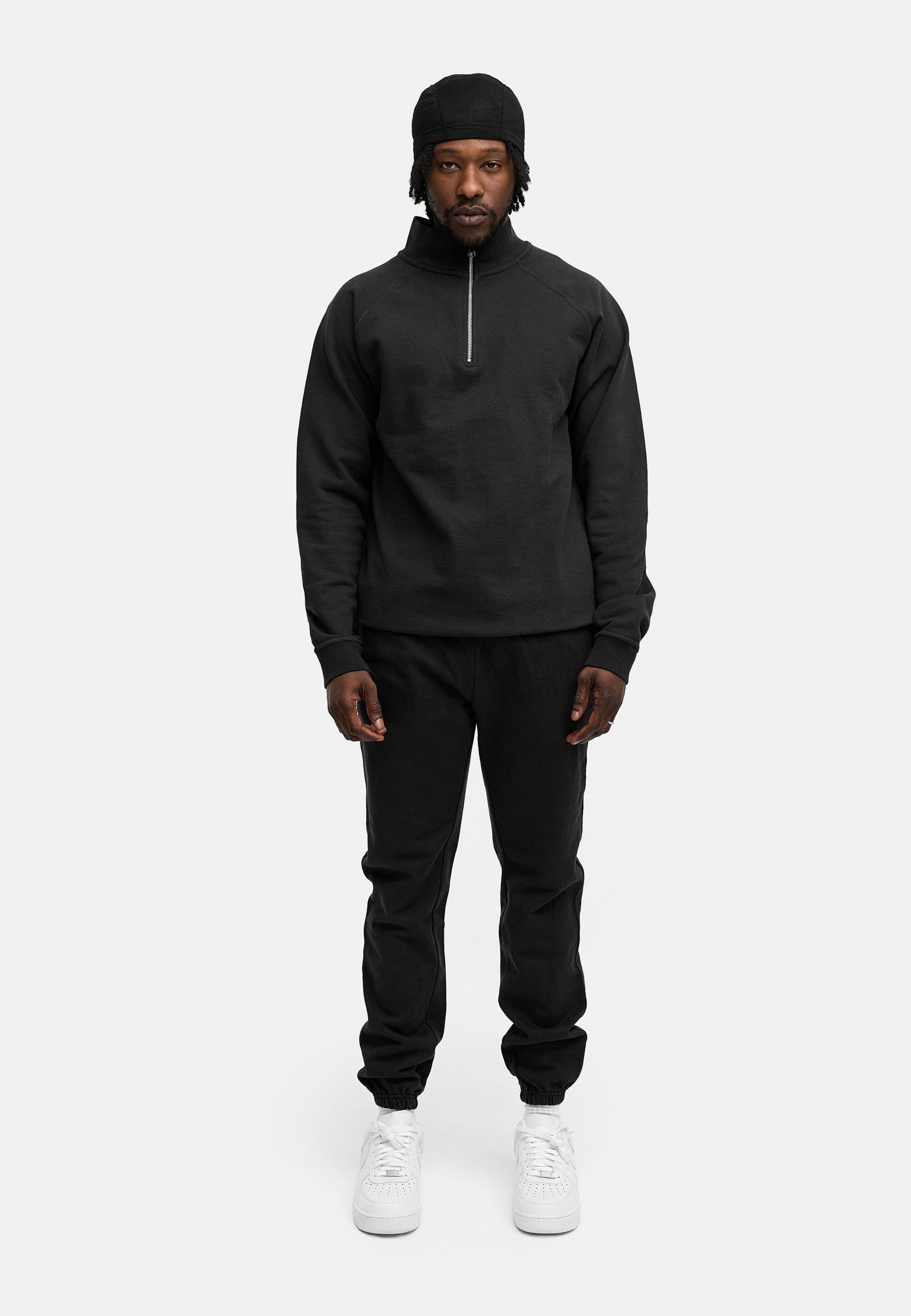 BEHYPE STUDIOS Sweatshirt IM OVERSIZE FIT, HALF-ZIP Herren lockerer Sweater mit Stehkragen