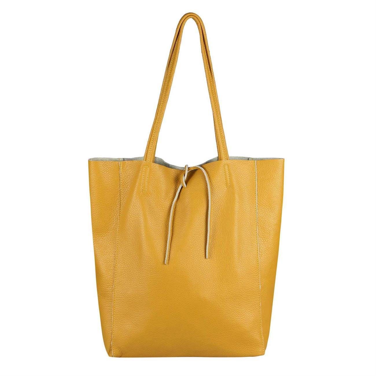 Schultertasche Made in Italy Damen Leder Tasche Schultertasche