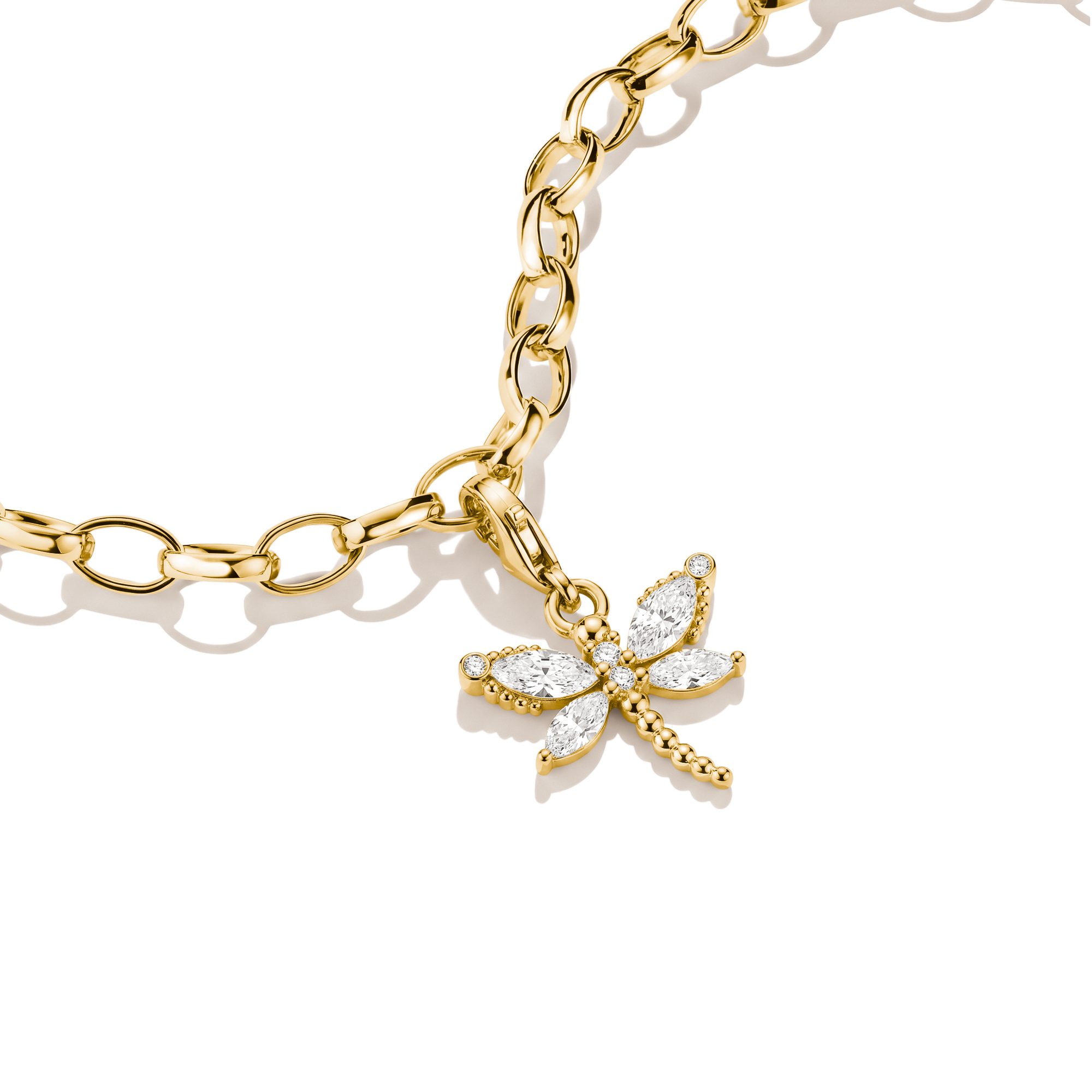 THOMAS SABO Charm-Einhänger Libellen-Optik mit Zirkonia, Einhänger für Charm-Armband - Original, mit Zirkonia (synth)