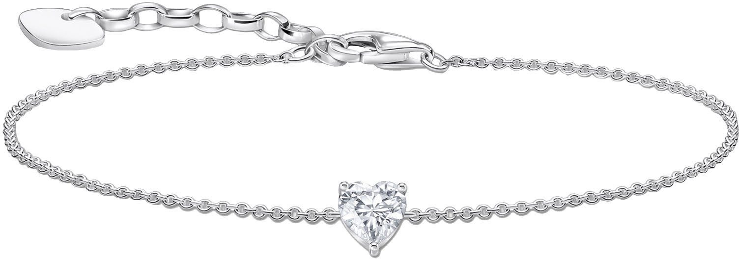 Thomas Sabo Armband mit großem Herz-Anhänger, mit Zirkonia (synth)