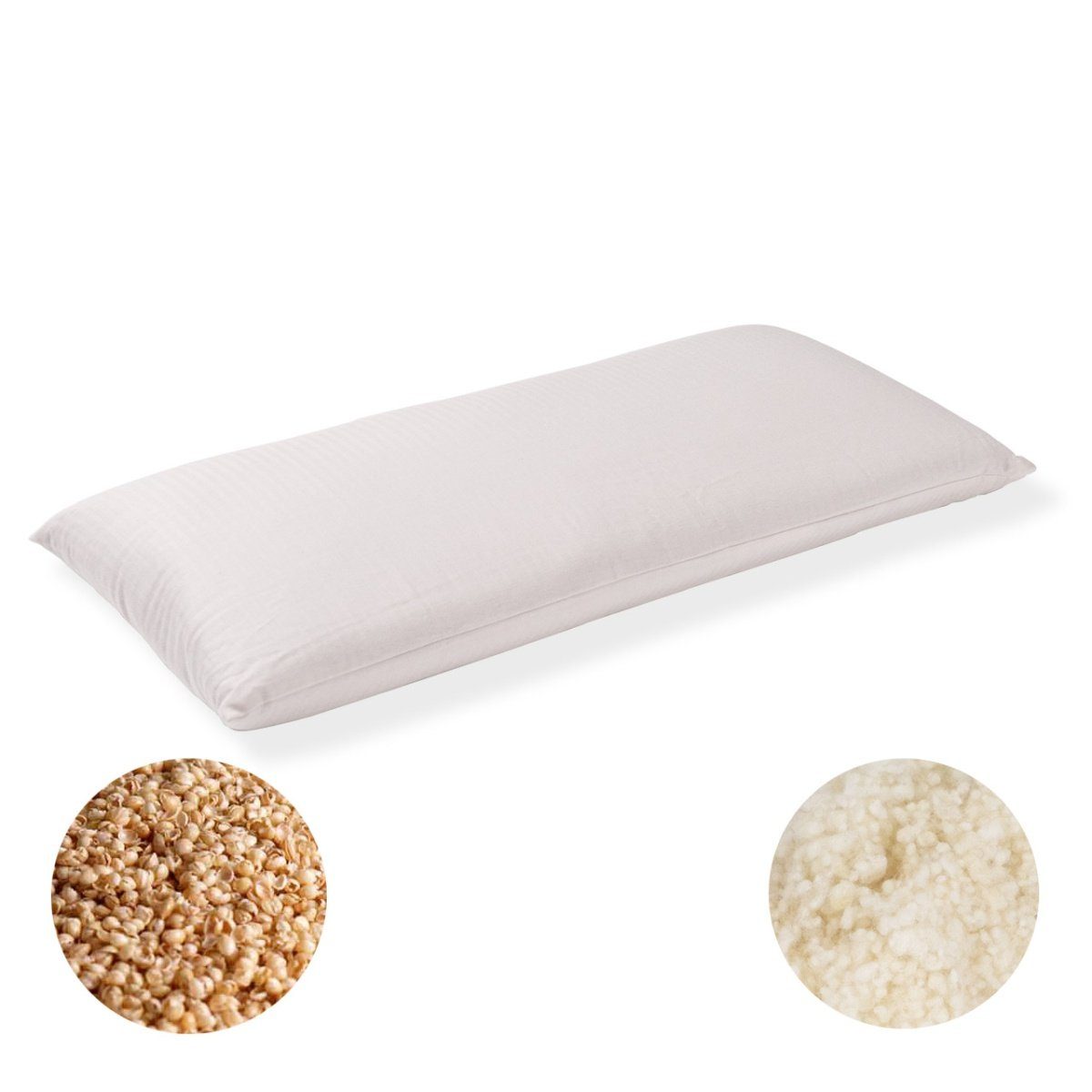 speltex Naturhaarkissen, Füllung: Hirse (Bio) / Wolle (Schafwolle Bio), Bez günstig online kaufen