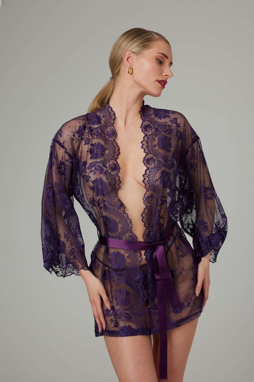 CHRISTINE LE DUC Blusenkimono Spitzen Kimono günstig online kaufen