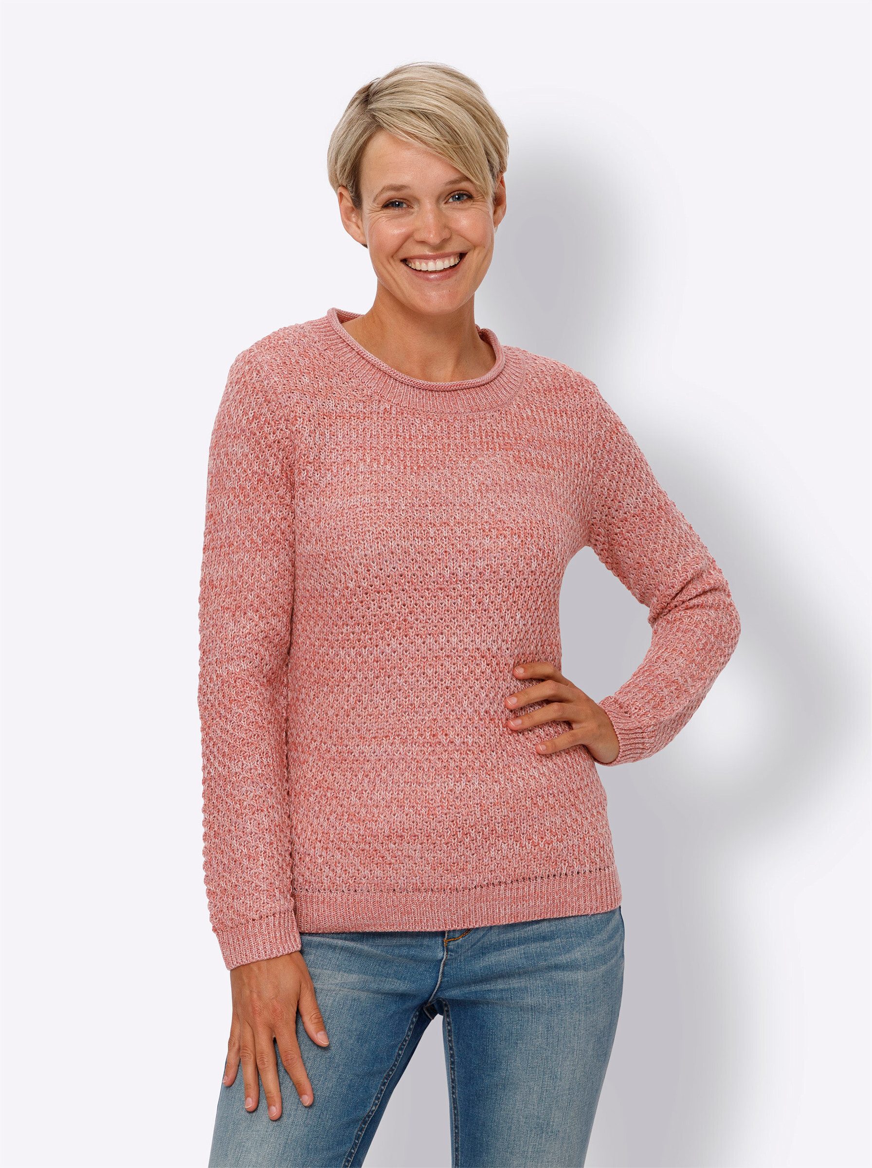 Sieh an! Strickpullover Rundhalspullover günstig online kaufen
