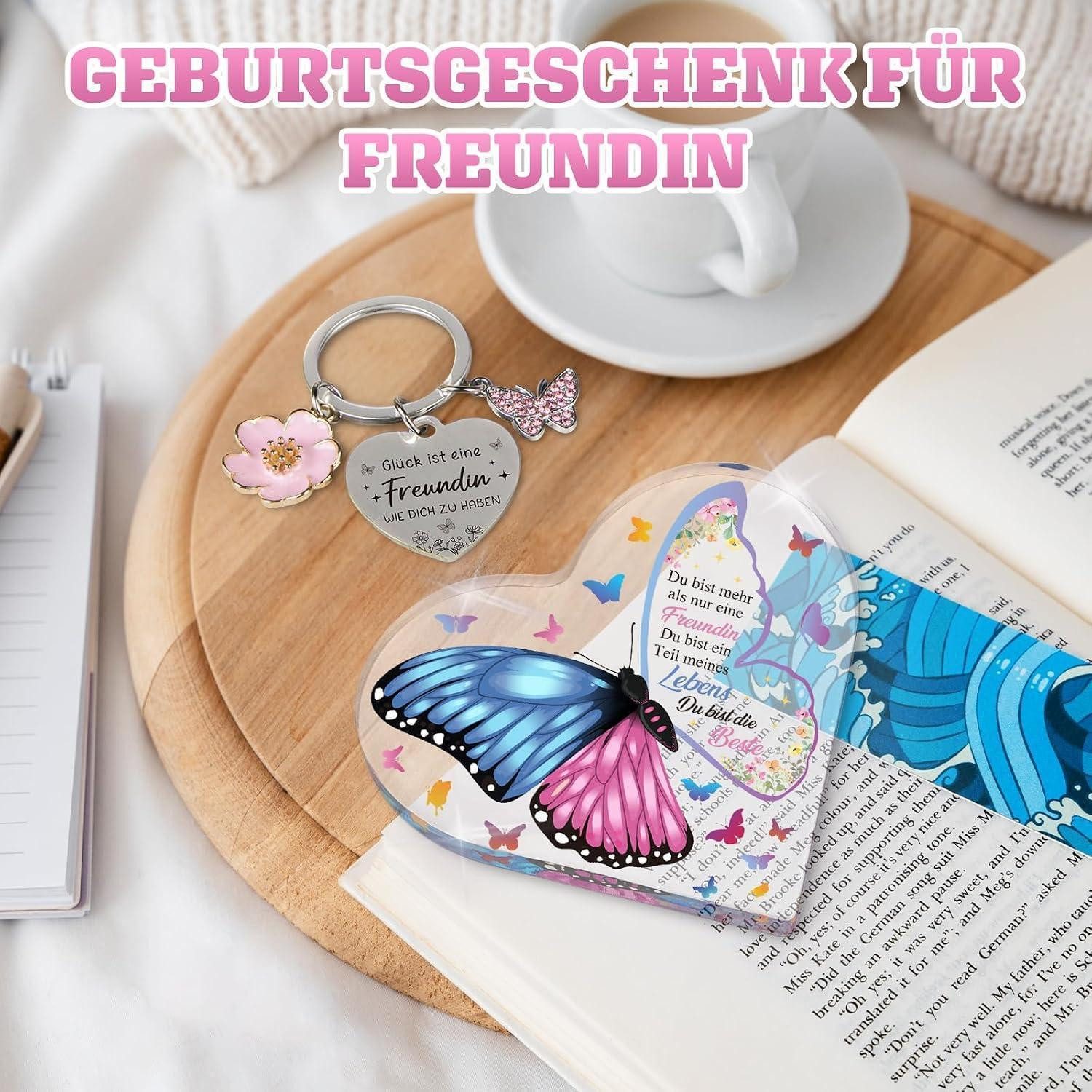 LuxusKollektion Schlüsselanhänger Herz Acryl Deko & Schlüsselanhänger Geschenk Freundin