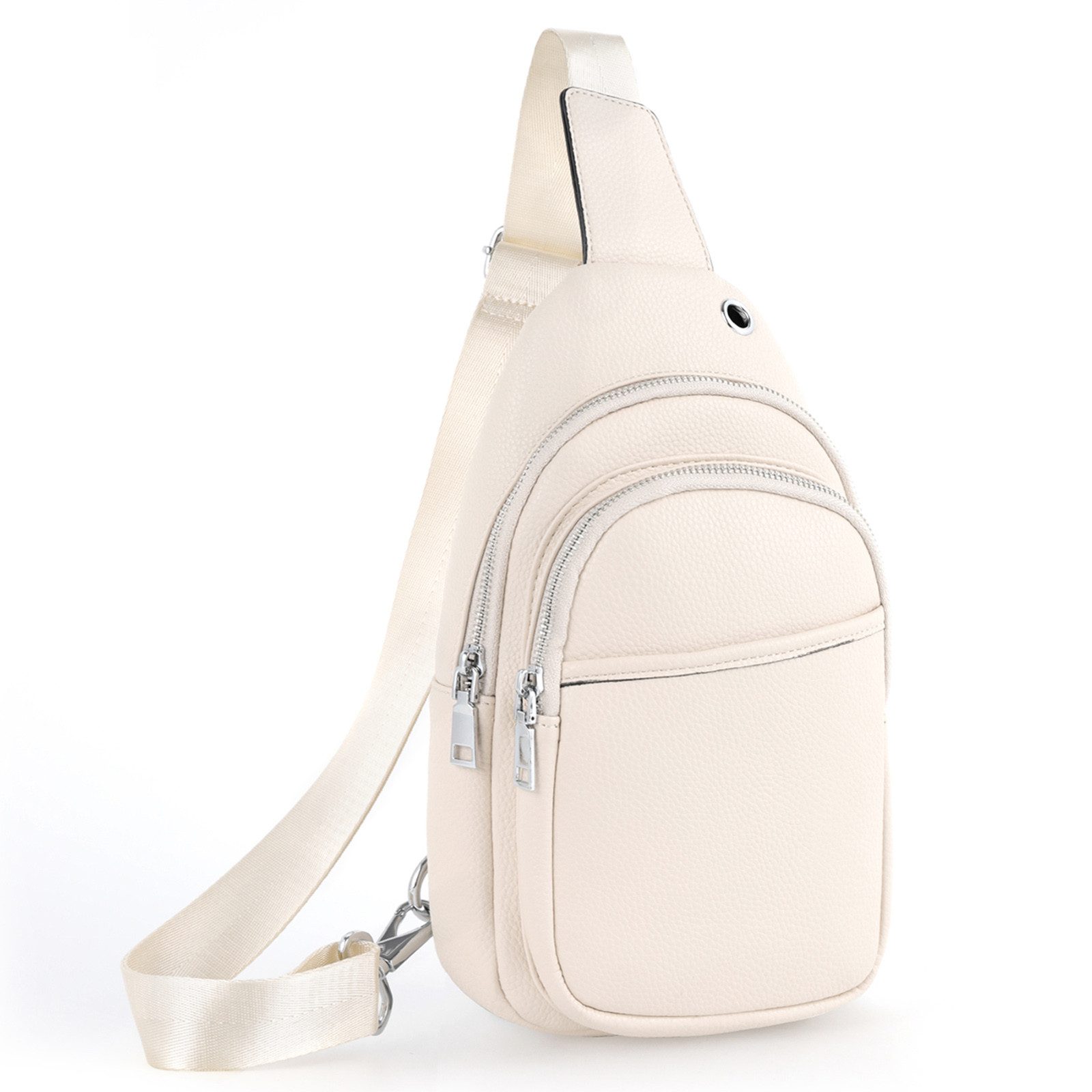 TAN.TOMI Bauchtasche Bauchtasche Damen Brusttasche, Crossbody Bag Lederimitat, Umhängetasche Klein Schultertasche für Sport, Wandern, Reisen