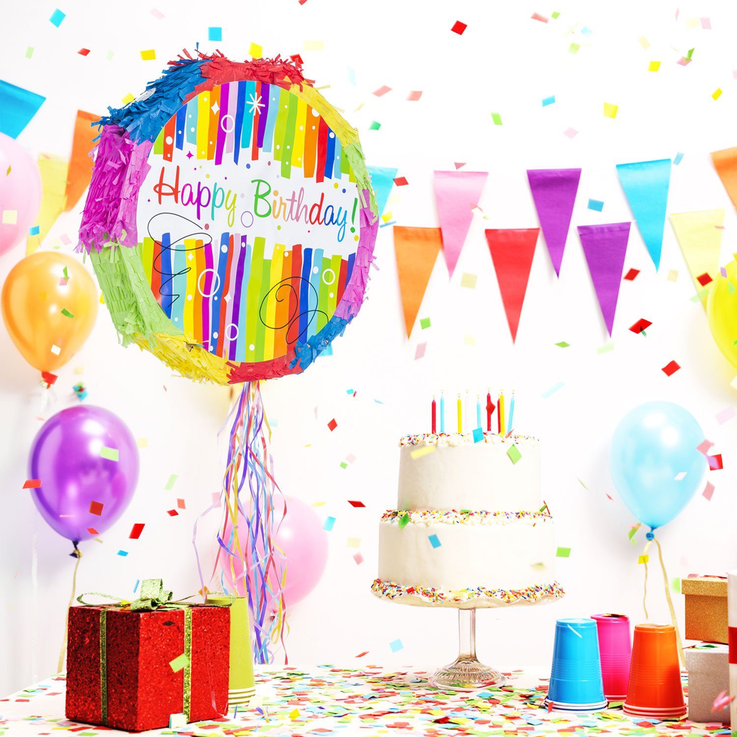 Party-Dekoration Happy zum Befüllen, Pinata zum Goods+Gadgets Befüllen Papierdekoration Birthday