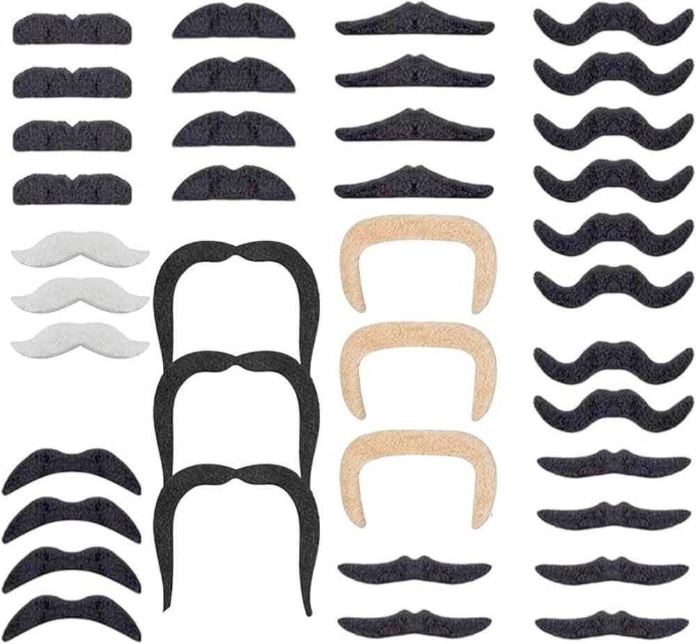 TK Gruppe Kostüm 36x selbstklebend Bärte mit div. Schnurrbart zu Fasching & Karneval