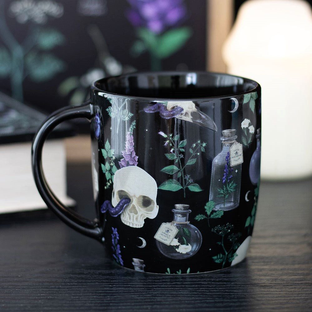 Something Different Tasse Gothic Kaffebecher Tasse mit „Venom & Vines“-Print, Gothic Kaffebecher Tasse mit „Venom & Vines“-Print
