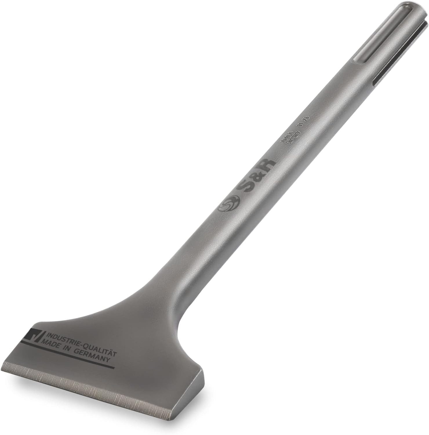 S&R Flachmeißel Breitmeißel SDS-MAX-Schaft 300 x 80 mm, Meißel in Industrie-Qualität, 362 in mm, für SDS-Max, (Einzelner Breitmeißel, Made in Germany) speziell gehärtet, breit, für Bohrhämmer mit SDS-MAX Aufnahme