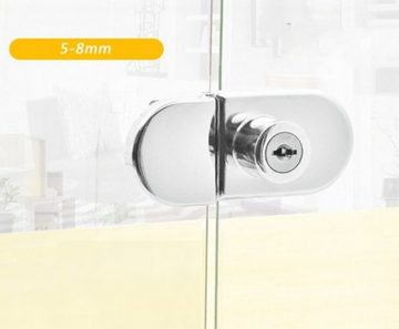 BAYLI Regal 3 x Glasschranktürschloss Sicherheitsschloss für Glas Vitrine, Glastü