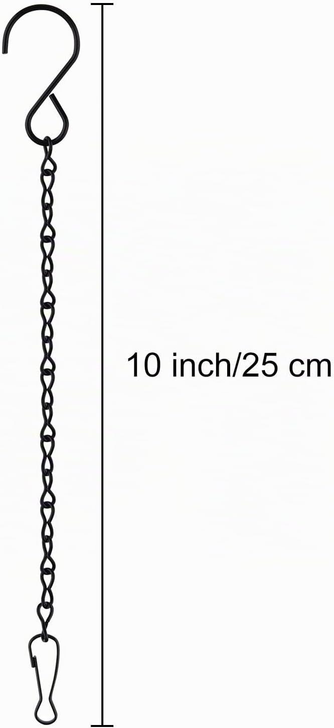FELIXLEO Stahlkette 24er Set Schwarze Hängeketten 25 cm Metall mit Haken Clips, (1-St) – Bild 2 von 5