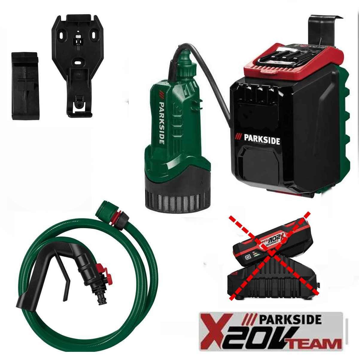 Parkside Wasserpumpe 20 V Akku-Regenfasspumpe PRPA 20 -Li, ohne Akku und Ladegerät