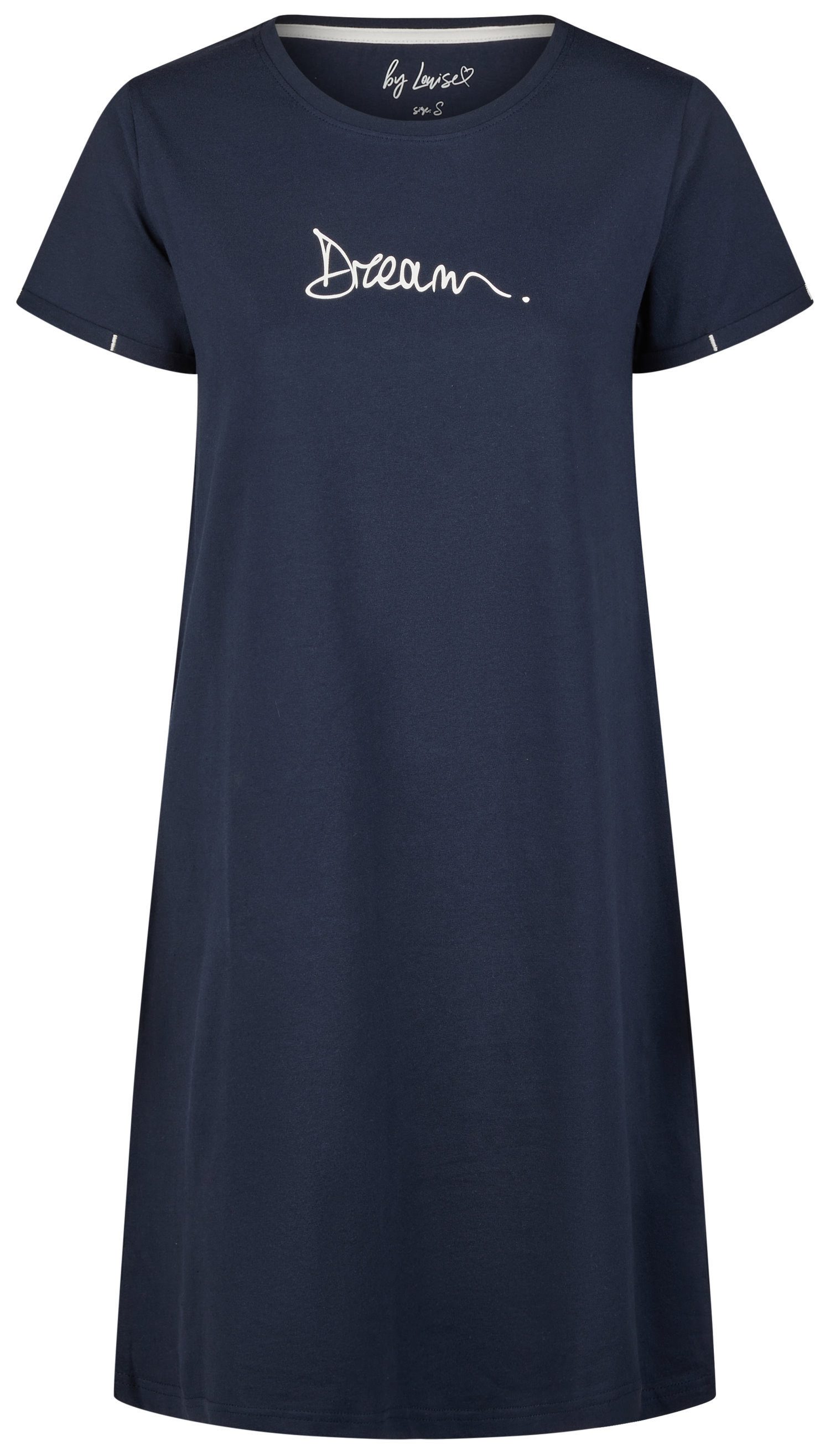 By Louise Nachthemd Damen Schlafshirt mit lurzem Arm (1-tlg) Baumwolle günstig online kaufen