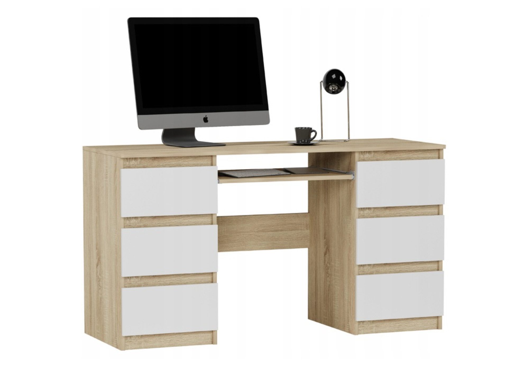 Home Collective Schreibtisch mit 6 Schubladen günstig online kaufen