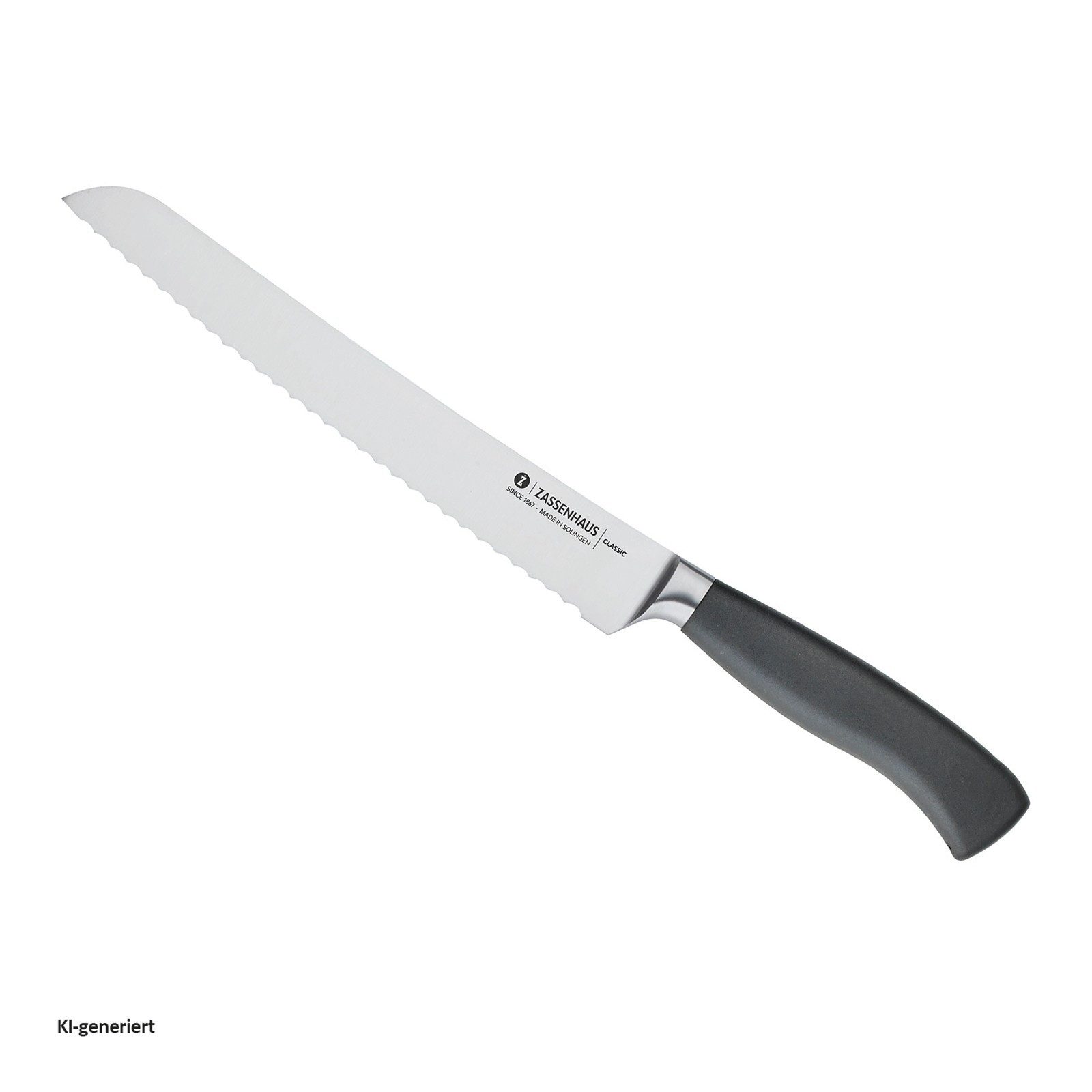 ZASSENHAUS Brotmesser Brotmesser 22 cm Classic, Zackenmesser Brötchenmesser Solingen