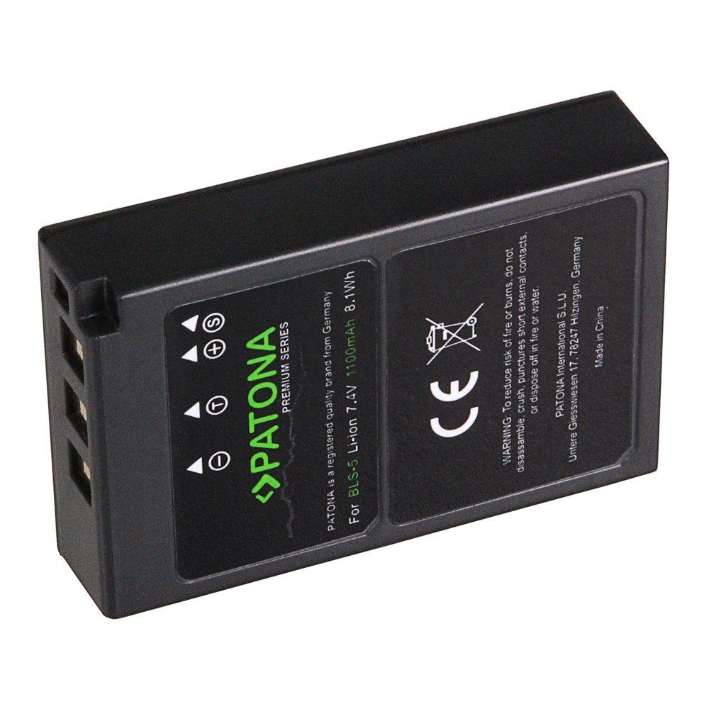 Patona 2x Akku für Olympus BLS5 BLS-5 Kamera-Akku Ersatzakku 1100 mAh (7,4 V, 2 St), E-P3 E-PL2 PEN E-PL3 E-PM1 OM-D E-M10 Mark II Stylus 1 1s