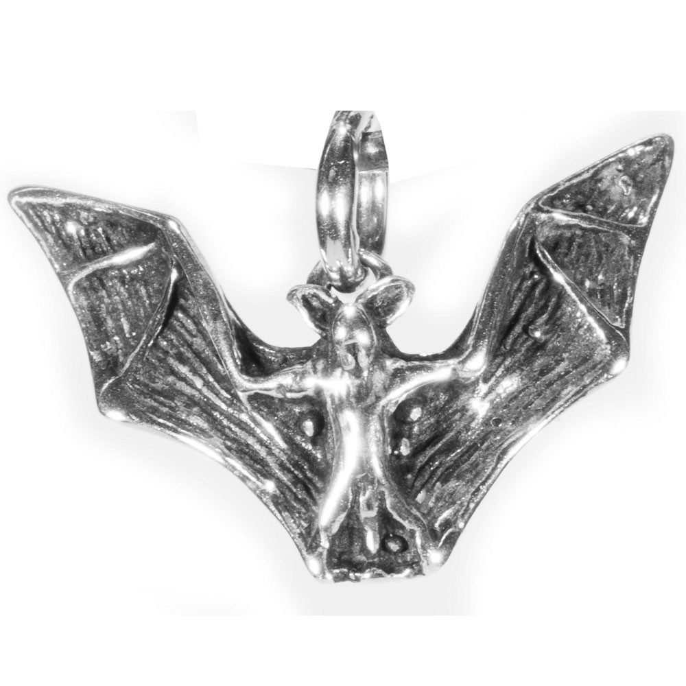 Kettenanhänger Fledermaus klein Schmuck Anhänger 925er Silber 15x22mm