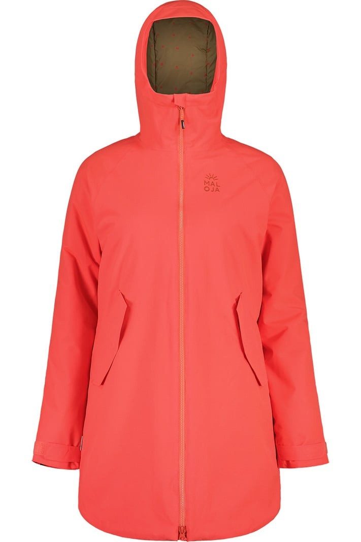 Maloja Wintermantel KareckM Alpine Insulated Coat (PrimaLoft® Wattierung) cranberryrot