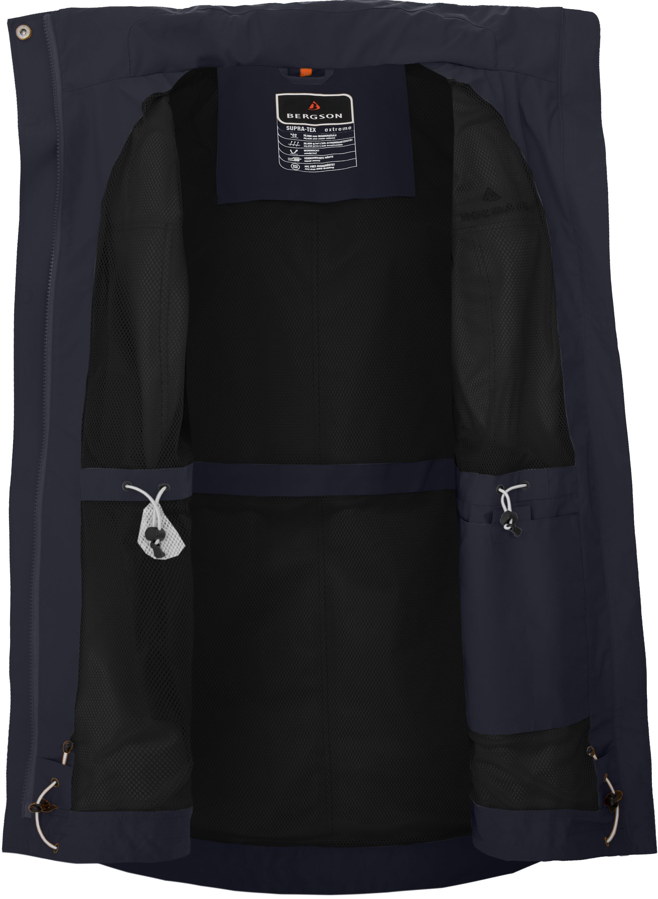 Bergson Winterjacke JOKINE light Damen Sommer-Parka, wasserdicht, leichtes Netzfutter, 20000 Wassersäu