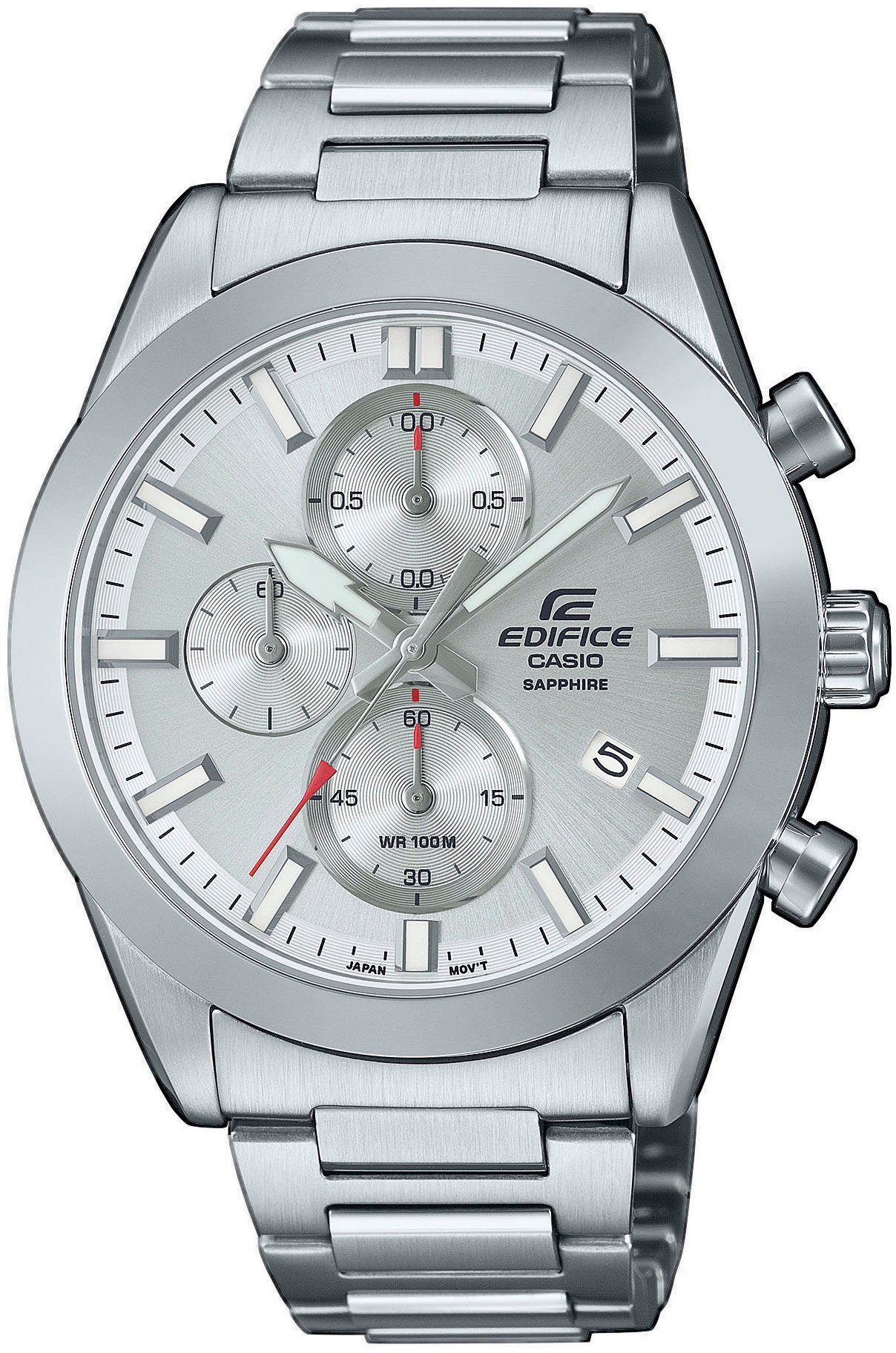 CASIO EDIFICE Chronograph EFB 710D 7AVUEF Armbanduhr Herrenuhr bis 10 bar wasserdicht Datum Saphirglas Zeitlos schoner Herrenchronograph