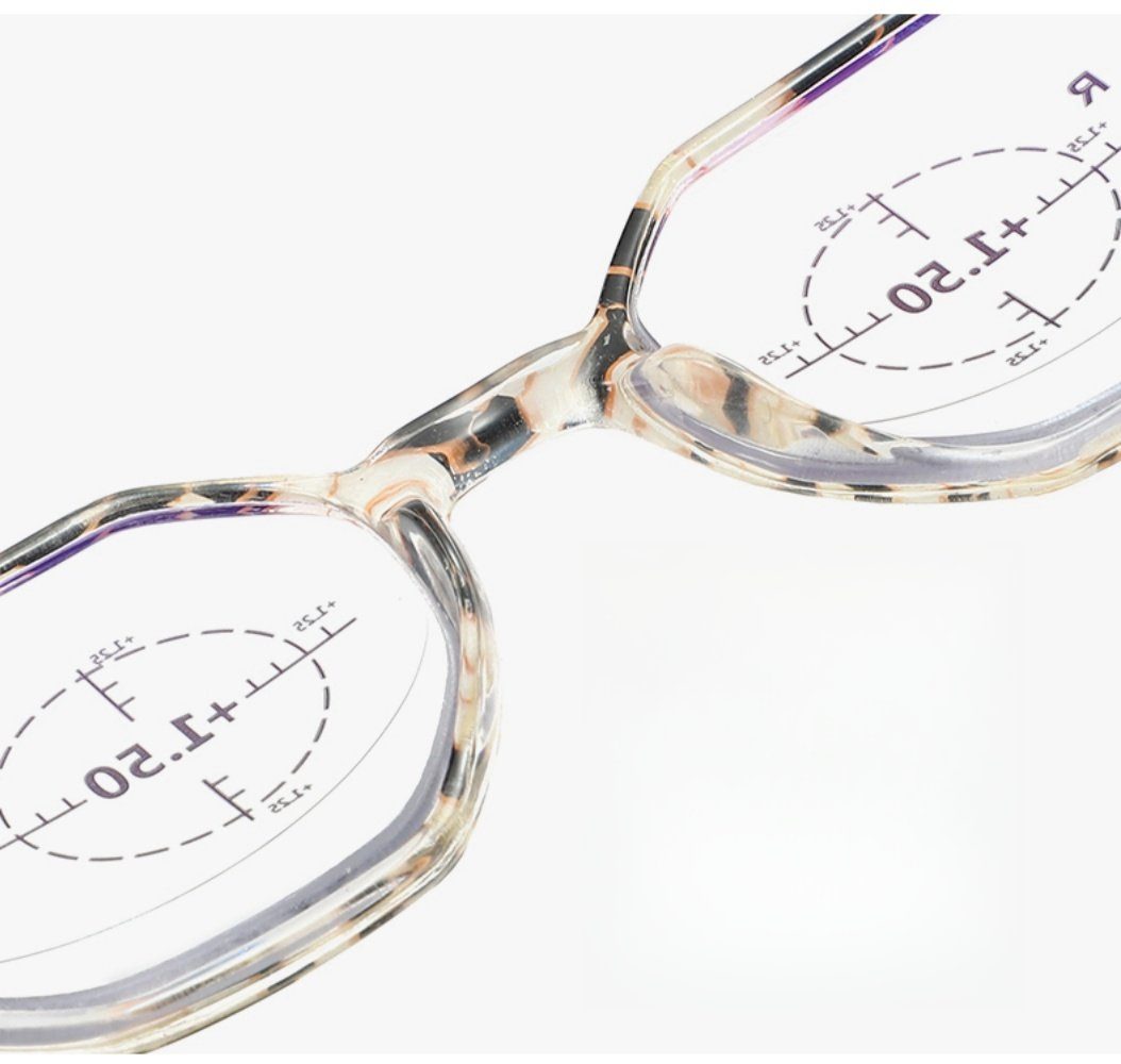 Rahmen Lesebrille Gläser Mode PACIEA anti presbyopische bedruckte blaue