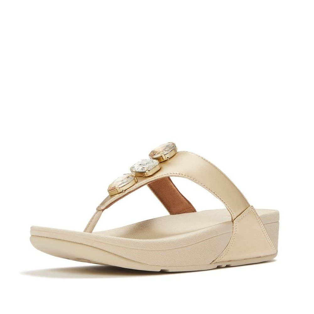 Fitflop Lulu Ultra-Jewel Metallic Toe-Post Sandals Sandale