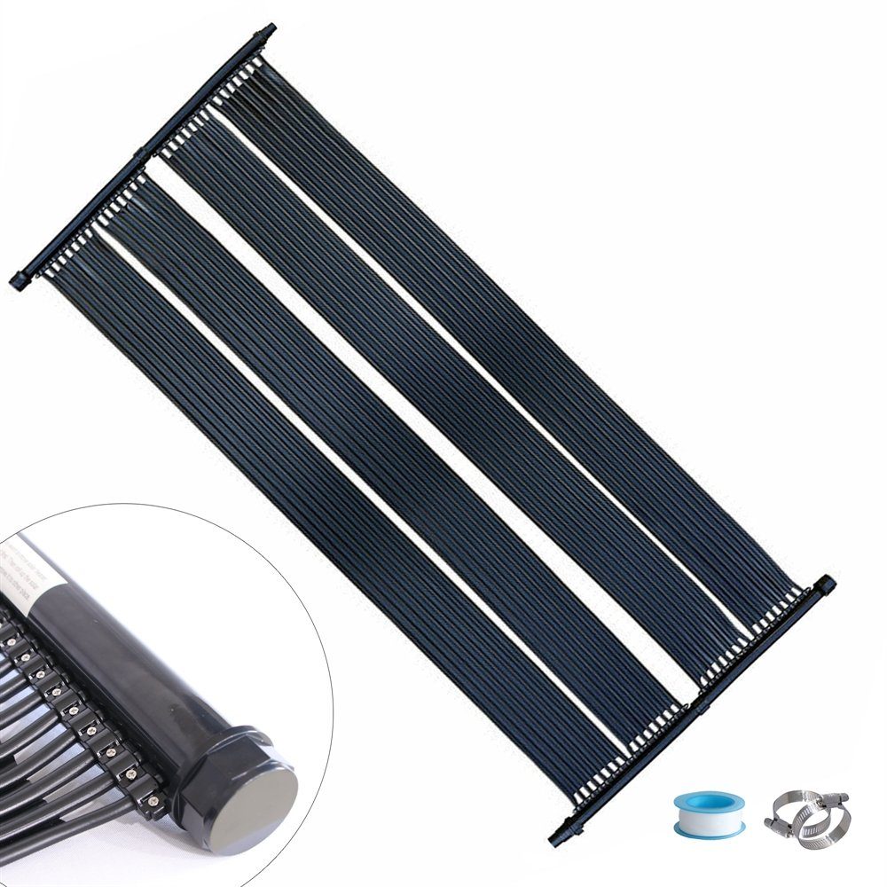Feel2Home Pool-Wärmepumpe Pool-Wärmepumpe 2x 605x80cm Schwimmbad Heizung Solarpanel Solar (2er Set, 2 tlg., Sparset), Keine zusätzlichen Energiekosten trotzdem bis zu 10°C wärmeres Wasser