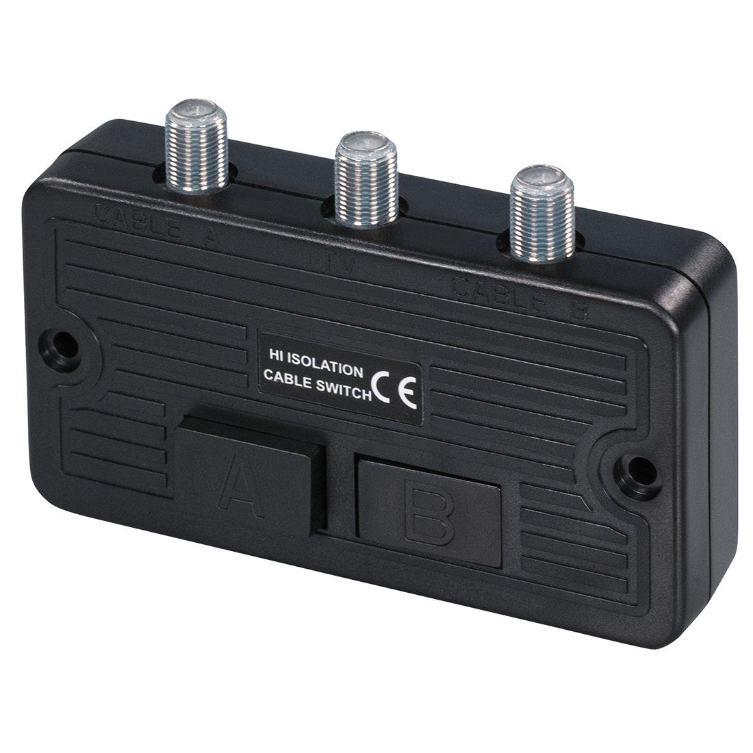 Transmedia Umschalter / Switch für BK- und SAT-Anlagen F-Buchse - 2x F-Buchse SAT-Kabel