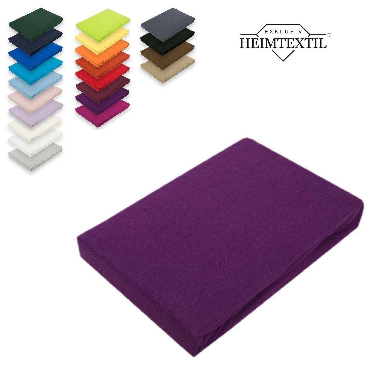 EXKLUSIV HEIMTEXTIL Spannbettlaken Jersey Spannbettlaken PREMIUM, Jersey, Gummizug: rundum, (1 Stück), mit Rundumgummizug