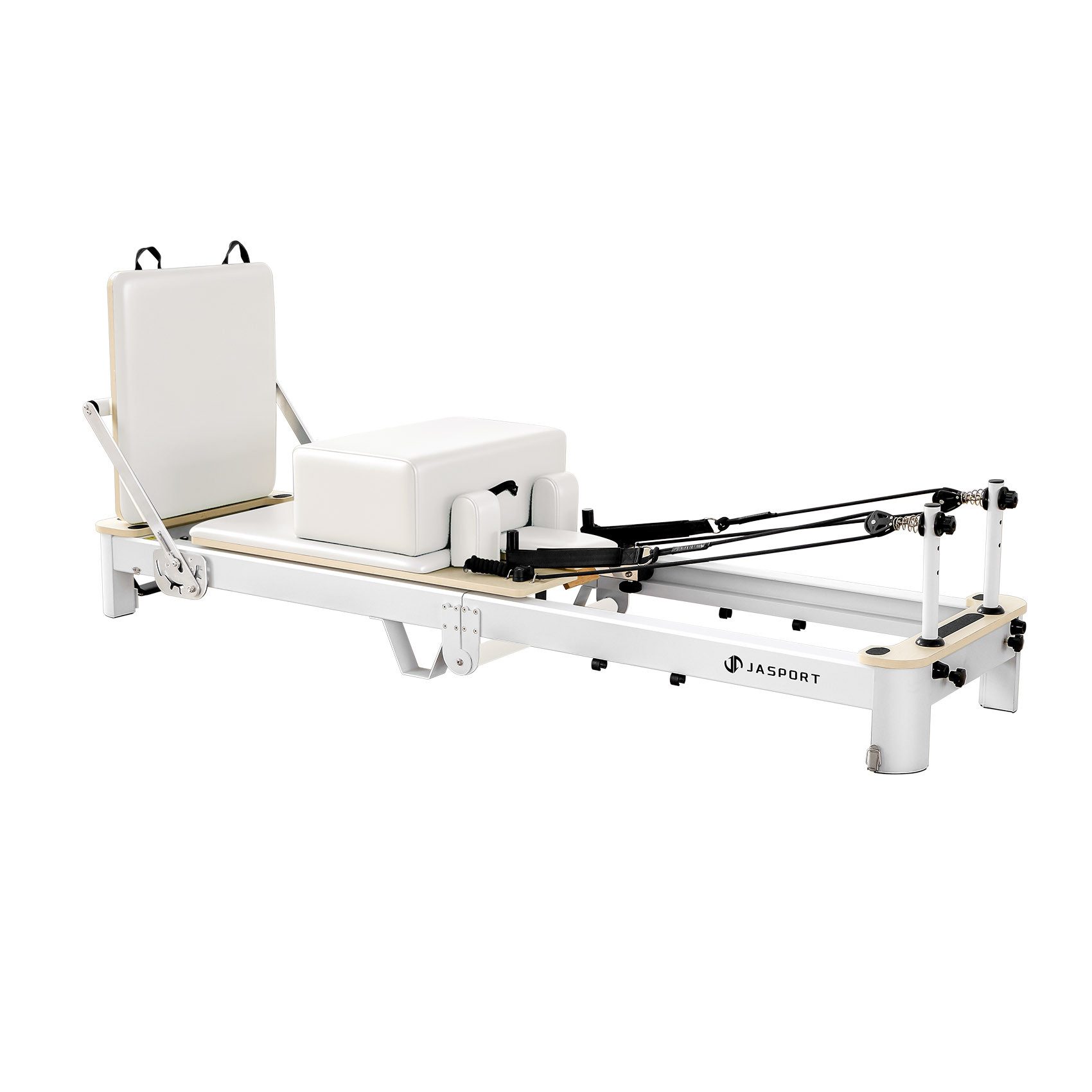 JASPORT Pilates-Reformer P78 aus Aluminiumlegierung, (Pilates Reformer, Sitzpolster, 6 Federn), Klappbares Design mit hochfester Aluminiumkonstruktion