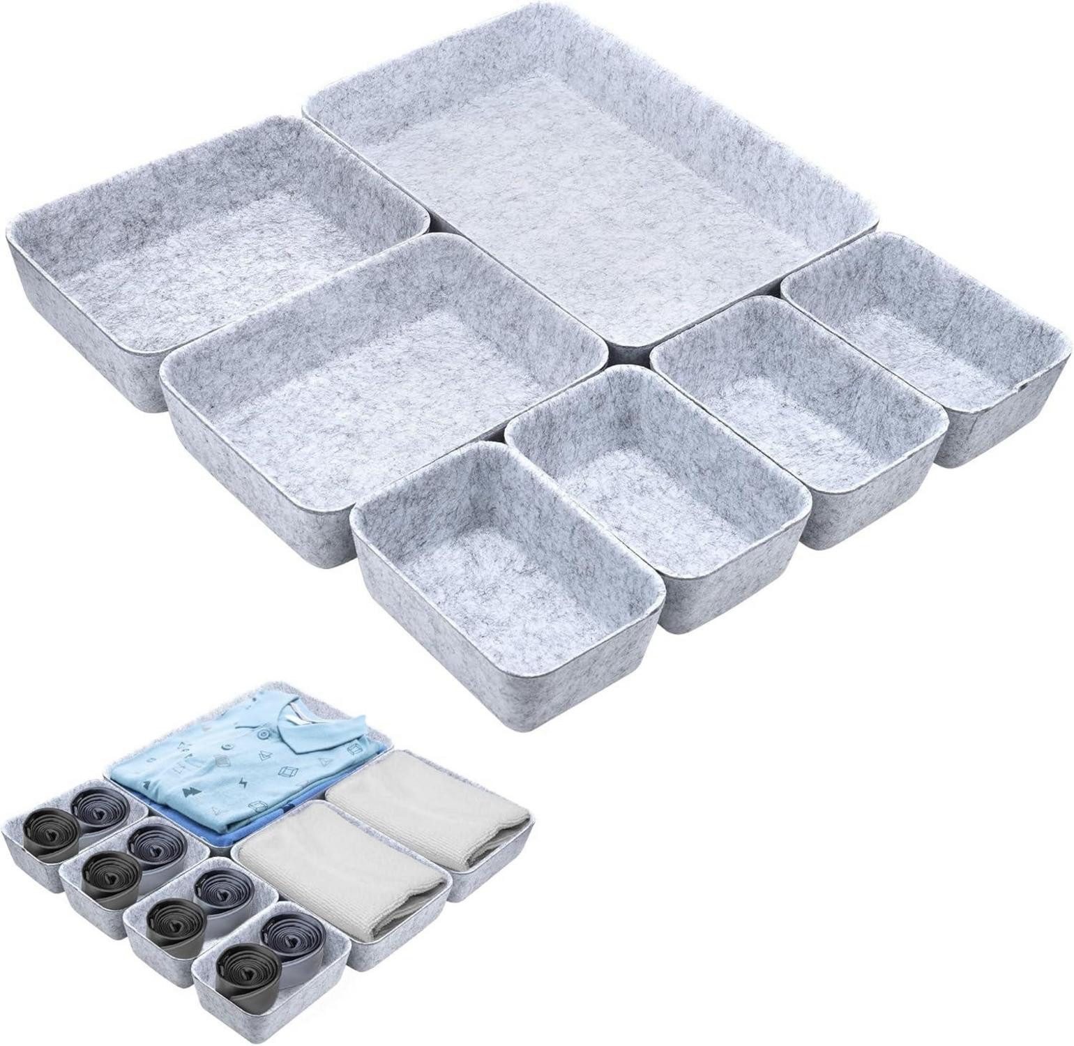 Schubladeneinsatz 7er Set Filz Schubladen Organizer - Schubladen