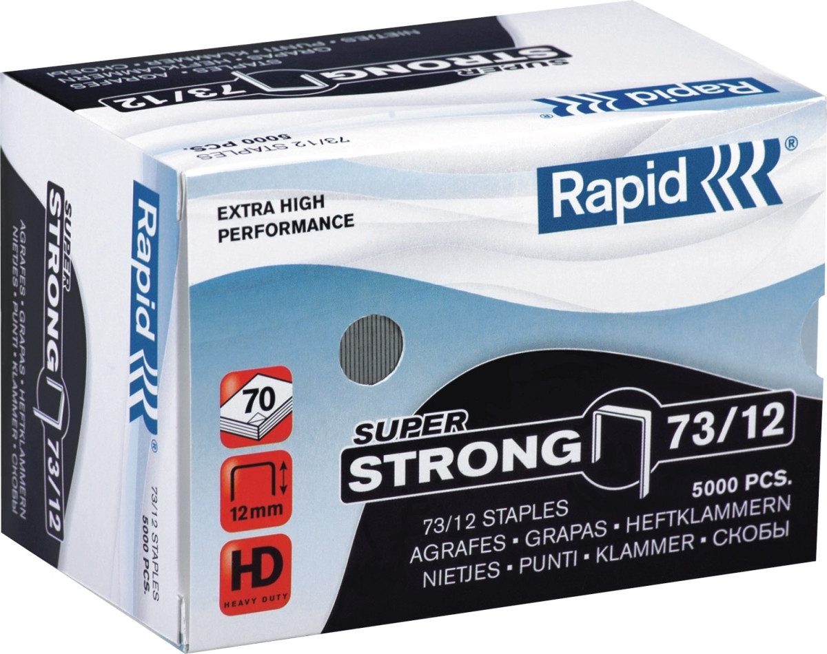 Rapid Heftklammer Heftklammern 73/12 Super Strong verzinkt VE=5000 Stück