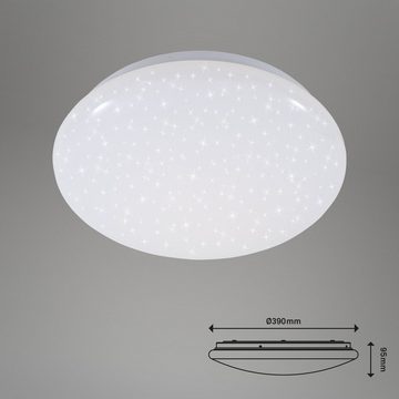 Briloner Leuchten LED Deckenleuchte 3380-116, LED fest verbaut, Warmweiß, Neutralweiß, Kaltweiß, Tageslichtweiß, Sternenhimmel mit Farbtemperatursteuerung, Ø 39cm